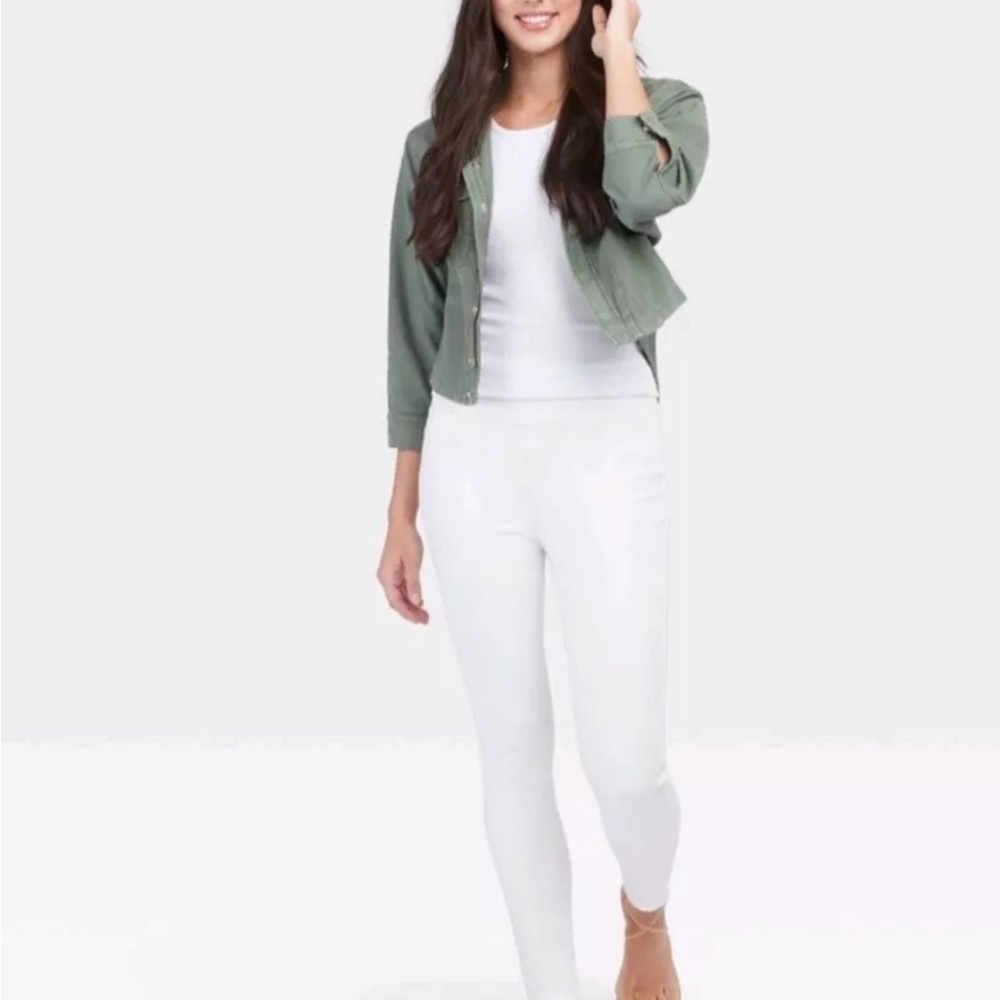 Women's Spanks Small Petite Skinny Jeans White Distressed